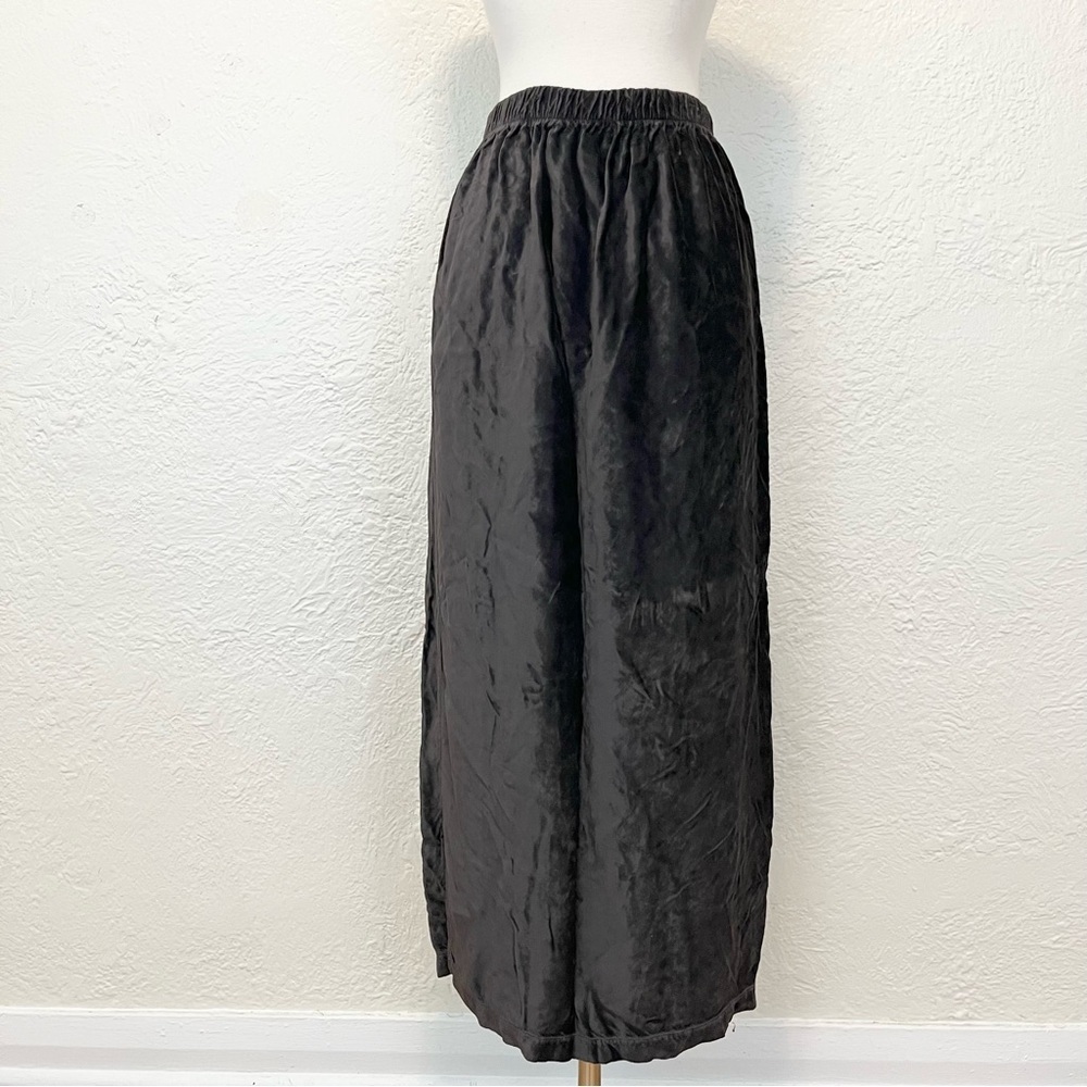 CP Shades Skirt Maxi Gray Velvet Boho Bohemian Whimsigoth Small S